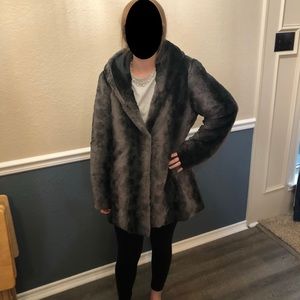 Dennis Basso faux fur coat - Black Sable